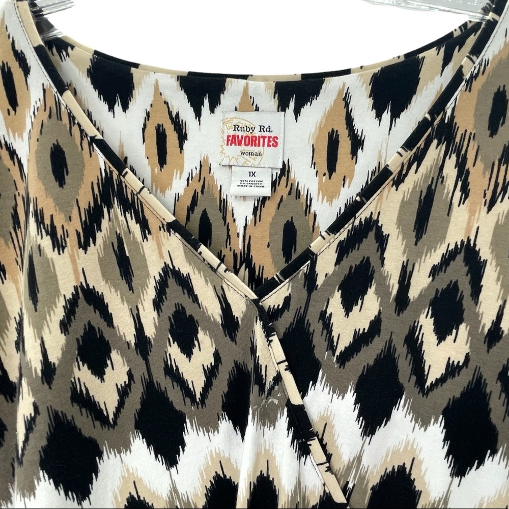 Ruby Rd. Favorites Print Blouse Size 1x - image 5